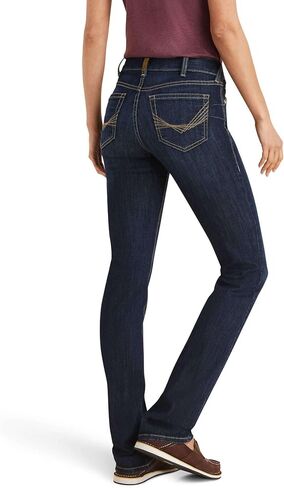 Ariat Female R.E.A.L. Perfect Rise Greta Straight Jean Midnight 25 in Saudi Arabia