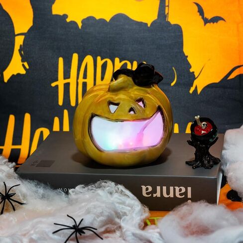 USB Mist Maker Fogger 8 LED Ultrasonic Cool Mist Fountain Humidifier for Halloween Christmas Indoor Party Decor Fish Tank Vase Birdbath with Splash Guard in Saudi Arabia