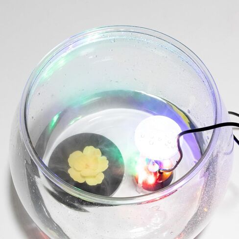 USB Mist Maker Fogger 8 LED Ultrasonic Cool Mist Fountain Humidifier for Halloween Christmas Indoor Party Decor Fish Tank Vase Birdbath with Splash Guard in Saudi Arabia