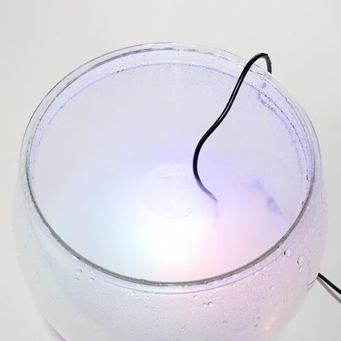 USB Mist Maker Fogger 8 LED Ultrasonic Cool Mist Fountain Humidifier for Halloween Christmas Indoor Party Decor Fish Tank Vase Birdbath with Splash Guard in Saudi Arabia