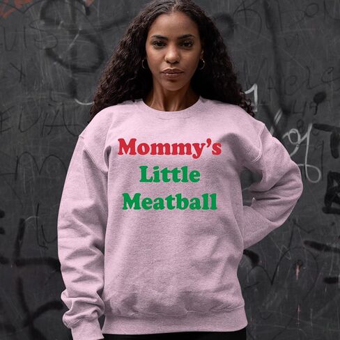 Mommy's Little Meatball Love Island Adult Crewneck Sweatshirt, Soft Fleece, Graphic Pullover in Saudi Arabia