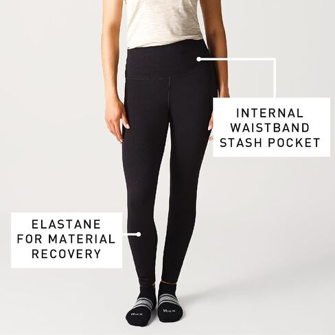 IBEX Women's Enduro Tights | Merino Wool Leggings with Pockets for Women | High Waist Workout Leggings | Thermal Wool Pants in Saudi Arabia