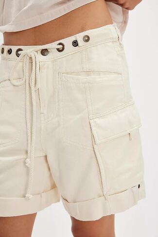 Mxiqqpltky Drawstring Jean Shorts Womens Casual High Waisted Straight Leg Baggy Denim Shorts Summer Loose Fit Short Jeans Y2K in Saudi Arabia