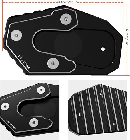 متوافق مع BMW R1200RT R1200 RT 2013-2018 R1250RT R1250 RT 2018-2025 2023 2024 إكسسوارات الدراجات النارية ركيستاند لوحة التمديد جانب القدم (أسود) in Kuwait