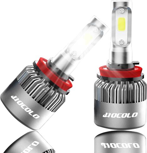 HOCOLO S2 H7 Fog Driving Lights LED Bulbs Set, Super Bright 8000LM Cool White 6000K 50W Replace Halogen All in One Conversion Kit, Only for Fog Lamp Daytime Running Light/DRL, Pack of 2 (S2-H7-Fog) in Saudi Arabia