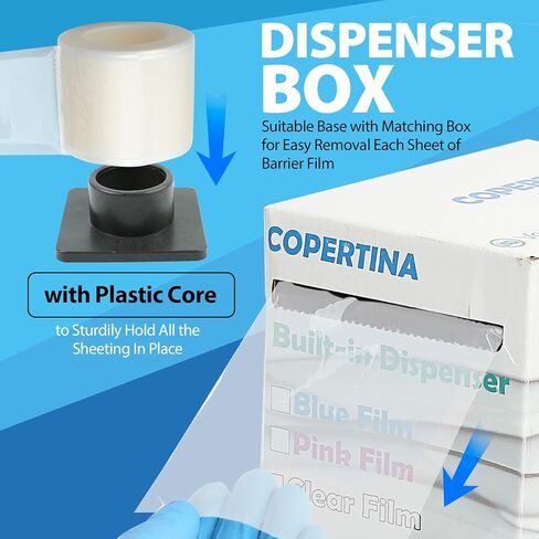 1Roll (1200 Sheets) Dental Grade Barrier Film 4" x 6" by VASTMED | Disposable Protective Plastic Adhesive Barrier Film Tape for Dental, Medical, Tattoo Parlor in Kuwait