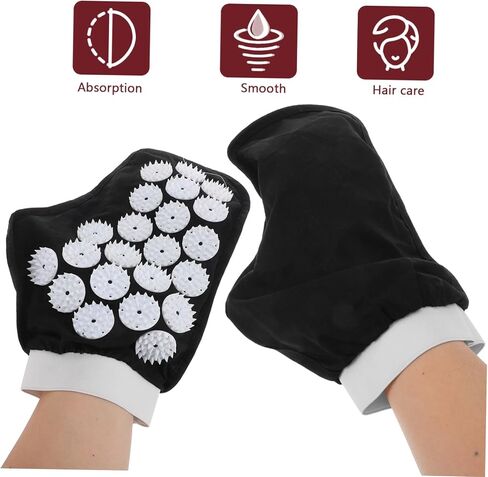 1pair Hand Massager Gloves Acupressure Mitts Spikes for Wrist Hand Massage Yoga Glove Portable Ergonomic Design Unisex Easy to Use in Kuwait