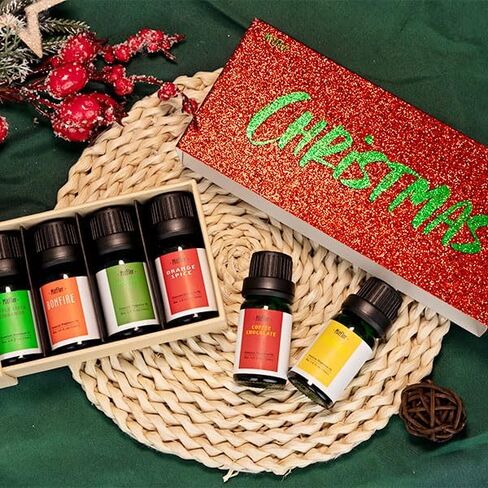 Fragrance Oils, MitFlor Autumn Set of 6 Premium Essential Oils for Diffusers for Home, Soap Candle Making Scents, Aromatherapy Gift Set for Halloween Christmas, Pumpkin Pie, Maple Syrup & Autumn Walk in Saudi Arabia