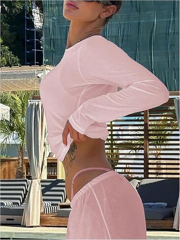 Women's Sheer Mesh Long Sleeve T Shirts Boat Neck Slim Fit Tee Tops Going Out See Through Shirts in Saudi Arabia