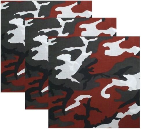 ARMYU Camouflage Military Bandana (22" x 22"), Camo Head Scarf Do-rag 100% Cotton Bandanna 3 PACK in Saudi Arabia