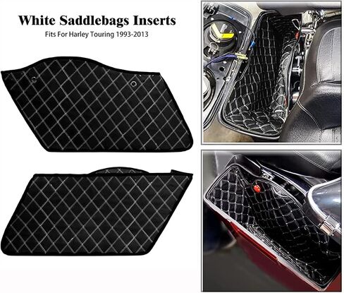 HDBUBALUS Saddlebag Liners Inserts Compatible with Harley Extended Bag Touring Electra Street Glide Road King 1993-2013 (Red Thread) in Saudi Arabia