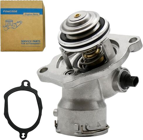 Aluminum Thermostat Housing with Integrated Sensors for Mercedes-Benz C230 C250 C280 C350 E280 E300 E350 ML350 ML450 R350 S400 SLK280 SLK300 SLK350 - Compatible with OEM Parts 2722000115 2722000415 in Kuwait