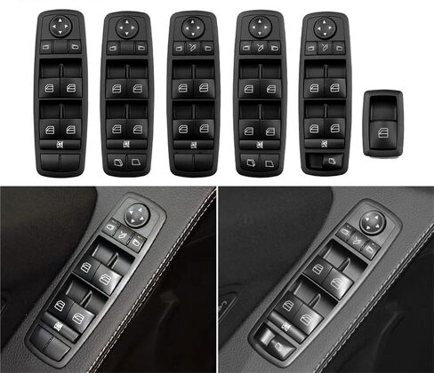 بالنسبة لـ Benz W164 W251 ، فإن مفتاح نافذة الطاقة الكهربائية الكهربائية لـ Mercedes GL ML R Class يمين وحدة التحكم في تبديل مرآة النافذة اليسرى (النموذج D) in Saudi Arabia