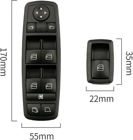 بالنسبة لـ Benz W164 W251 ، فإن مفتاح نافذة الطاقة الكهربائية الكهربائية لـ Mercedes GL ML R Class يمين وحدة التحكم في تبديل مرآة النافذة اليسرى (النموذج D) in Saudi Arabia