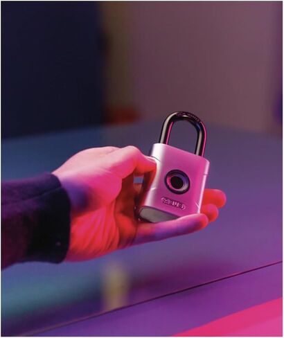 ABUS Touch 57/50 قفل بصمة الإصبع، قفل ذكي للمنزل والمكتب والمزيد، فضي in Saudi Arabia