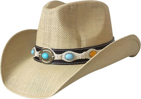 Wildarms Cowboy Hat,Cowgirl Hat,Cowboy Hats for Women/Mens/Straw Wide with Shapeable Brim Western Cowboy Hat for Womens in Saudi Arabia