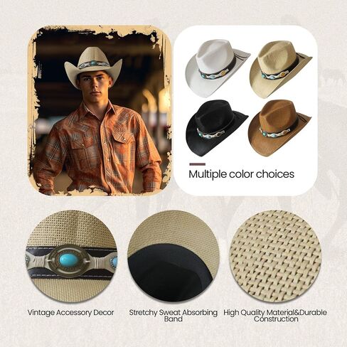 Wildarms Cowboy Hat,Cowgirl Hat,Cowboy Hats for Women/Mens/Straw Wide with Shapeable Brim Western Cowboy Hat for Womens in Saudi Arabia