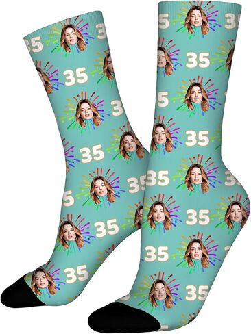 Custom Socks With Photo Picture Personalized Funny Face Socks Customized Unisex Novelty Crew Sock Gifts For Women Men in Kuwait