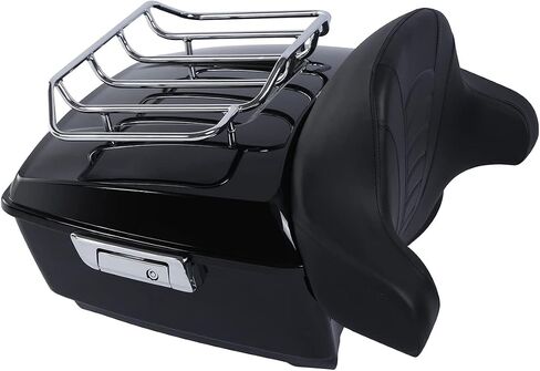 TCT-Motorparts Matte Black King Tour Pack Pad Trunk Trunk W/Mount Plate Fit for Harley Tour Pack Road ، Road King ، Street Glide ، Electra Glide and Select CVO Models 2014-2025 in Saudi Arabia