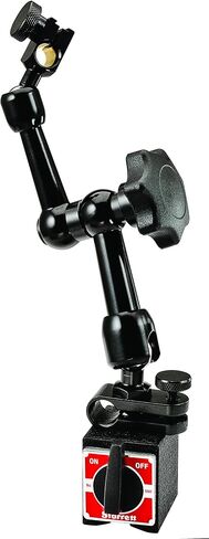 Starrett Magnetic Indicator Holder with Three Precision Ground - Magnetic Base, Upright Post Assembly Including Post, Swivel Post Snug and Gage Holding Rod - 657D in Saudi Arabia