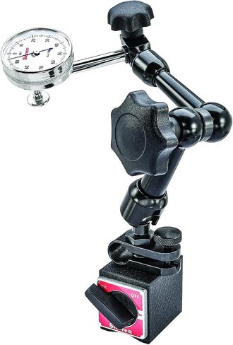 Starrett Magnetic Indicator Holder with Three Precision Ground - Magnetic Base, Upright Post Assembly Including Post, Swivel Post Snug and Gage Holding Rod - 657D in Saudi Arabia