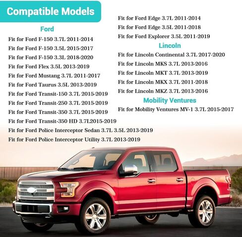 Panwarmo Engine Canake Mifold Glisket مجموعة مناسبة لفورد لينكولن مركبة Edge Explorer F-150 Police Mustang Flex Taurus Transit-150 250 350 لـ MKS MKT MKZ MKX 2011-2020 REPLICEMS97118-1 MS971181 in Kuwait