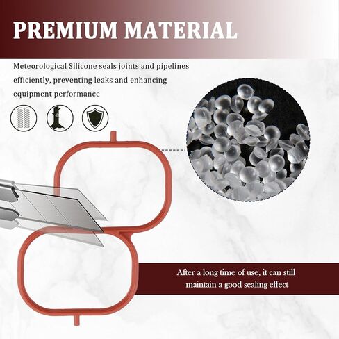 3PCS Intake Manifold Gasket Set,Tight Silicone Intake Gasket OEM#037-4886,171760P020,Professional Car Accessories Intakes Plenum Gaskets Compatiable with Lexus,Toyota in Kuwait