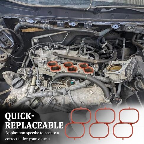 3PCS Intake Manifold Gasket Set,Tight Silicone Intake Gasket OEM#037-4886,171760P020,Professional Car Accessories Intakes Plenum Gaskets Compatiable with Lexus,Toyota in Kuwait