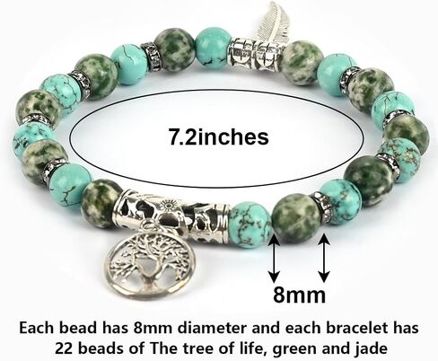 Tree of Life Wings of Liberty Bracelet 8mm Natural Lava Stone Healing Crystal Unisex Bracelet in Kuwait