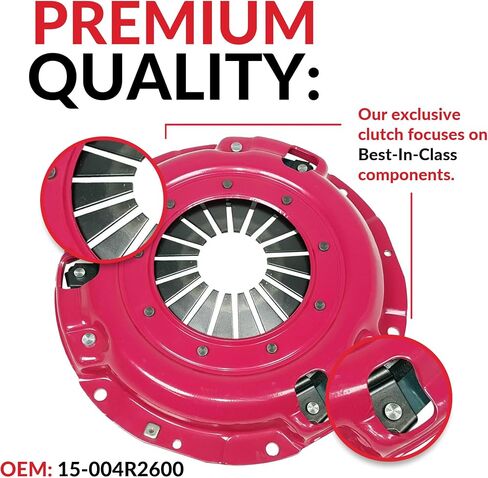 Clutch Kit And Sleeve compatible with Forester Impreza Legacy X Base Premium Touring Outback L H6 L.L. Bean VDC Sedan Wagon 1996-2012 2.0L H4 2.5L H4 3.0L H6 (Dual Facing Disc Stage 2; 15-004R) in Saudi Arabia