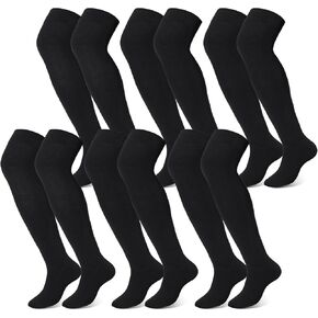 Hicarer 6 Pairs High Baseball Socks over Knee Football Softball Sock Youth Combo Long Sport Men Tube Socks Women in Kuwait
