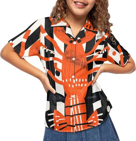 Boys Summer Relaxed Fit Hawaiian Shirt Tropical Beach Short Sleeve Button Down Shirt for Kids Summer Vacation in Kuwait