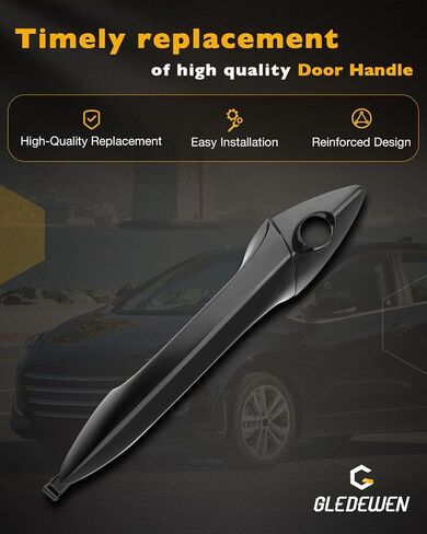 مجموعة مقبض الباب الخارجي (4pcs) ، متوافقة مع 2011-2016 Hyundai Elantra ، السائق الأيسر الأمامي والخلفي والراكب الأيمن خارج مقابض الأبواب ، استبدل# 826513x000 ، 826523x000 ، 8266623x020 ، 836523x020 in Saudi Arabia