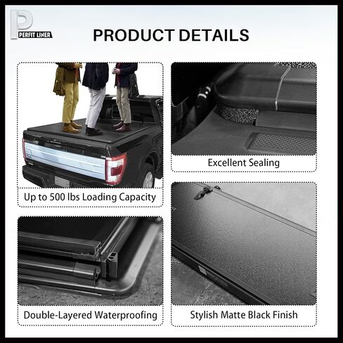 Perfit Liner 6.8 قدم (82 ") سرير لفة لفة ناعمة تونينو غطاء لعام 2017-2025 فورد F-2550 F-350 F-450 Super Duty Styleside/Fleetside Truck Truck Truck Truck Truck Truck (ليس من أجل Flareside/Stepside) in Kuwait