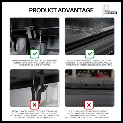 Perfit Liner 6.8 قدم (82 ") سرير لفة لفة ناعمة تونينو غطاء لعام 2017-2025 فورد F-2550 F-350 F-450 Super Duty Styleside/Fleetside Truck Truck Truck Truck Truck Truck (ليس من أجل Flareside/Stepside) in Kuwait