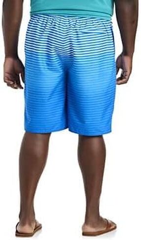 True Nation by DXL Men's Big and Tall Ombré Swim Trunks Blue in Kuwait