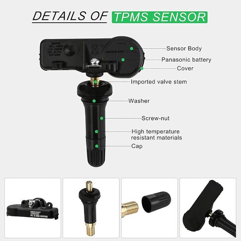 13586335 GM SENSOR MESSOR 315MHZ المبرمجة TPMS مستشعر TPMS مع EL-50448 TPMS TOLERN FOR 2007-2014 BUICK 2006-2014 CADILLAC 2006-2015 CHEVROLET 2007-2015 GMC 1358158 13598771 13598772 in Kuwait