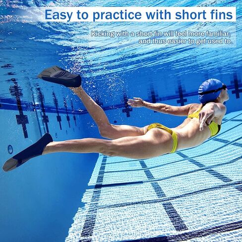 Gintenco Swim Fins, Kids Swim Training Fins for Lap Swimming, Travel Size Flippers with Mesh Bag, Silicone Swimming Fins for Kids Teens Adults Women Men in Saudi Arabia
