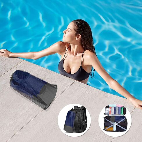 Gintenco Swim Fins, Kids Swim Training Fins for Lap Swimming, Travel Size Flippers with Mesh Bag, Silicone Swimming Fins for Kids Teens Adults Women Men in Saudi Arabia