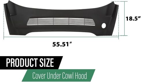 LQI Rear Apron Trim Cover Under Cowl Hood Windshield Wiper Cowl Panel Compatible with Tesla Model Y 2020-2023 Black in Saudi Arabia