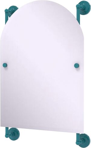 Allied Brass PR-27-94-SFG Prestige Regal Collection Arched Top Frameless Rail Mounted Mirror, Sea Foam Green in Saudi Arabia