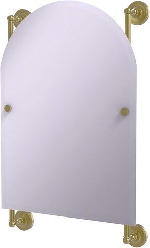 Allied Brass PR-27-94-SFG Prestige Regal Collection Arched Top Frameless Rail Mounted Mirror, Sea Foam Green in Saudi Arabia