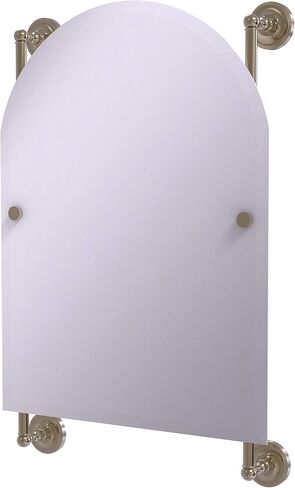 Allied Brass PR-27-94-SFG Prestige Regal Collection Arched Top Frameless Rail Mounted Mirror, Sea Foam Green in Saudi Arabia