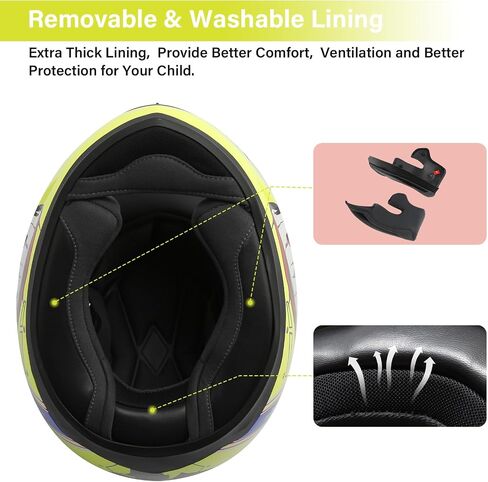 TCMT Dot Youth Kids Full Full Motorcycle Helmet Motocross Mountain Bike BMX MX ATV Dirt Bike Off-Road Street خوذة مع Sun Visor in Saudi Arabia