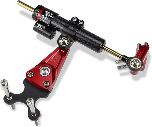 CBR 650 R Shock Absorber Mount Kit For Honda CBR650R 2019-2024 Steering Stabilizer damper Bracket Accessories (Carbon Red-set) in Saudi Arabia