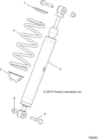Polaris Ranger High Temp Shock ، Front ، Part Part 7044682 ، Qty 1 in Saudi Arabia