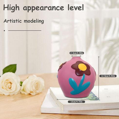 Ceramic Vase Living Room Creative Painted Ornament Home Flower Arrangement Decoration Vase in Saudi Arabia
