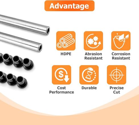 التعليق الأمامي والخلفي بطانات A-ARM Kit HDPE الصلب مجموعة الذراع الثقيلة الذراع الذراع مجموعة متوافقة مع Polaris Ranger XP Crew 900 2013-2019 in Kuwait