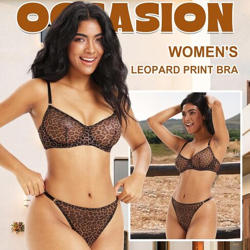 Lingerie Sets for Women Sexy Mesh Sheer Underwire Push Up See Through Bra and Panty Sets in Saudi Arabia