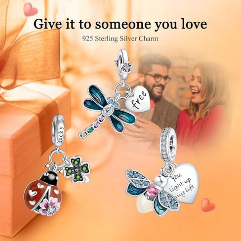 925 Sterling Silver Women Bracelets Animal Pink Butterfly Blue Murano Glass Sea Conch Fish Gold Seahorse Dolphin Pendant Women Bracelet Charm Mother's Day with Zirconia in Kuwait